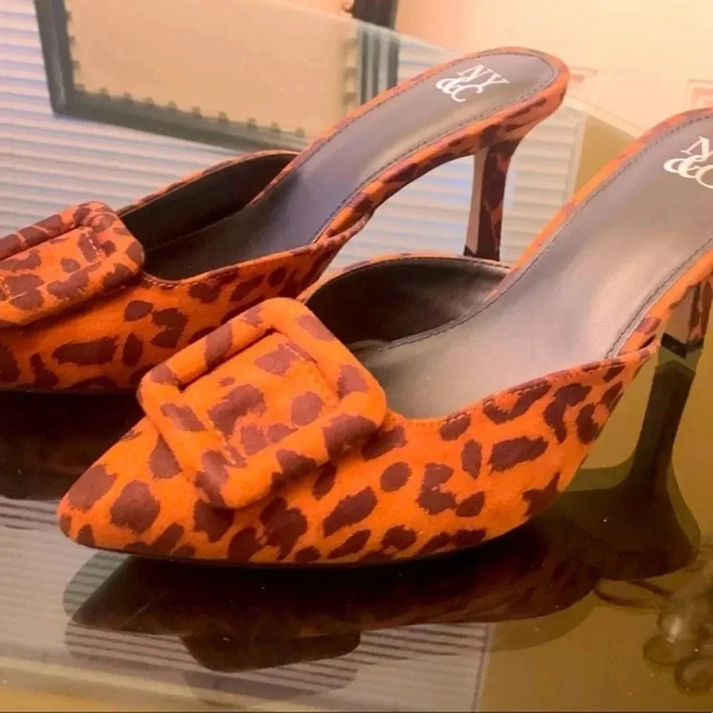 NY&C Leopard Heels Size‎ 9